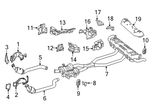 Heat Shield Diagram for 166-682-58-00