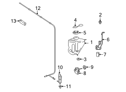 2010 Mercedes-Benz S65 AMG Wiper & Washer Components Diagram 2