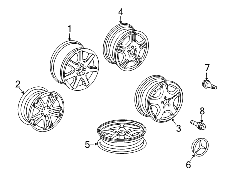 2002 Mercedes-Benz C230 Wheels Diagram