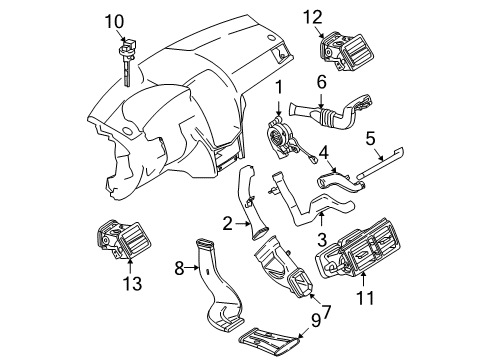 Lower Air Duct Diagram for 204-830-00-23