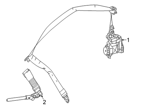 2020 Mercedes-Benz AMG GT Front Seat Belts Diagram