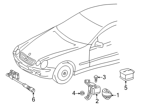 Alarm Horn Screw Diagram for 001-990-79-20