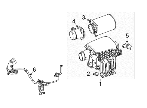 2016 Mercedes-Benz SLK350 Air Intake Diagram 1