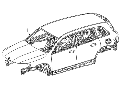 2022 Mercedes-Benz GLB35 AMG Body Shell Diagram