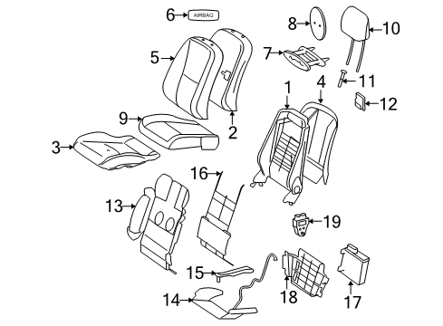 2013 Mercedes-Benz S400 Front Seat Components