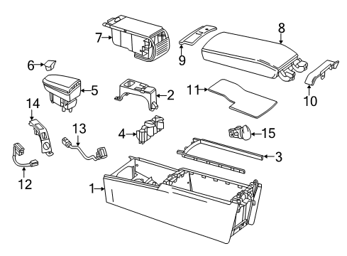 2016 Mercedes-Benz SLK350 Console Diagram