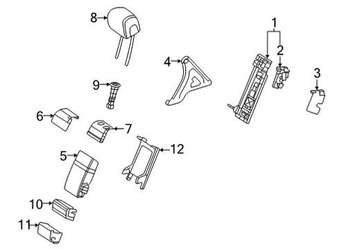 HEAD RESTRAINT Diagram for 167-970-46-03-7J20