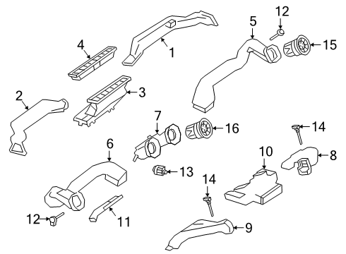 2021 Mercedes-Benz G550 Automatic Temperature Controls Diagram 3