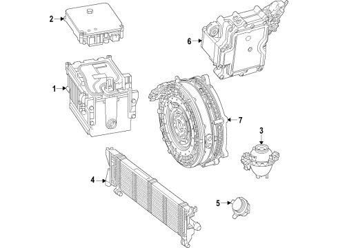 2022 Mercedes-Benz E450 Hybrid Components, Battery, Cooling System Diagram