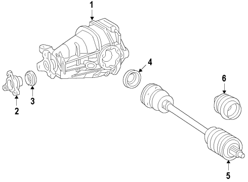 2009 Mercedes-Benz CL550 Rear Axle Shafts & Differential Diagram