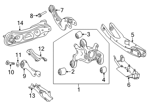 2017 Mercedes-Benz CLA45 AMG Rear Suspension, Control Arm Diagram 3