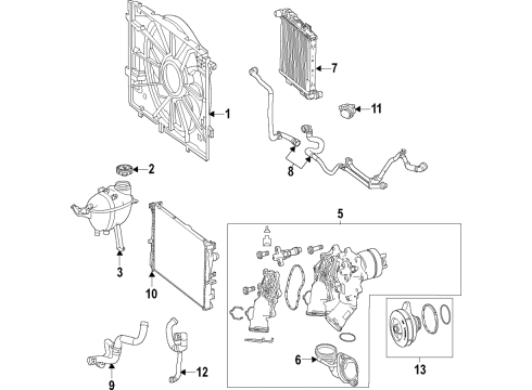 Intercooler Hose Diagram for 167-501-77-03