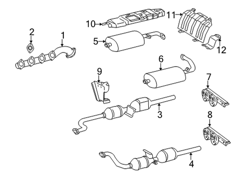 Converter & Pipe Bracket Diagram for 463-490-36-40