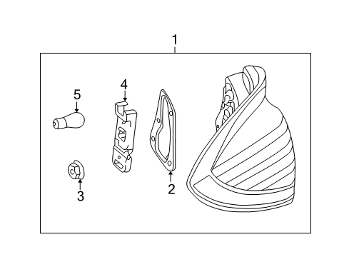 2004 Mercedes-Benz C230 Combination Lamps Diagram 1