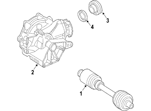 2005 Mercedes-Benz E320 Front Drive Axles, Differential, Propeller Shaft Diagram