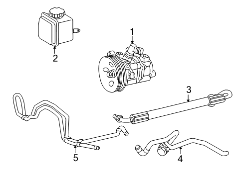 Power Steering Pressure Hose Diagram for 210-466-10-81