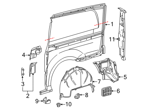 2023 Mercedes-Benz Metris Side Panel & Components Diagram 3