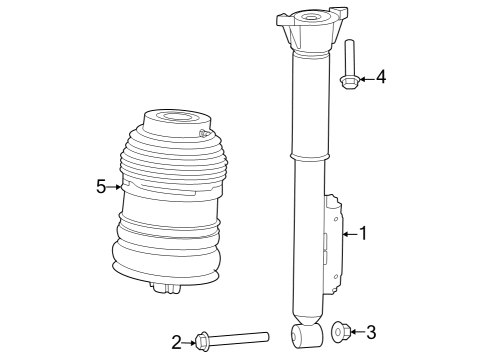 2024 Mercedes-Benz EQS 580 SUV Shocks & Components  Diagram