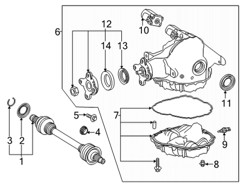 2020 Mercedes-Benz AMG GT 63 S Axle & Differential - Rear