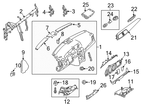 2015 Mercedes-Benz C63 AMG Instrument Panel Diagram