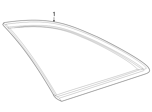 Quarter Glass Diagram for 254-670-51-00