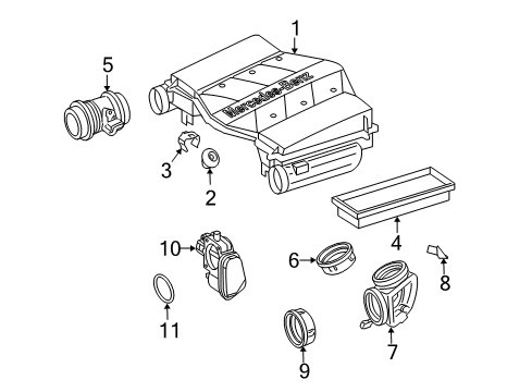 2007 Mercedes-Benz ML500 Throttle Body Diagram