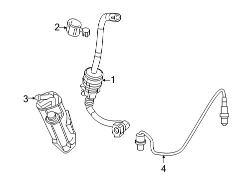 2019 Mercedes-Benz E450 Emission Components Diagram 1