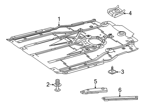 2022 Mercedes-Benz GLB250 Splash Shields Diagram