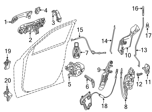 Lower Hinge Diagram for 292-720-03-37