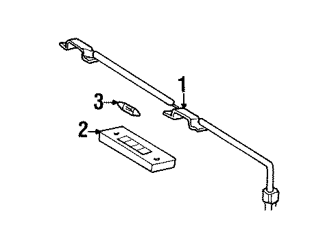 1985 Mercedes-Benz 380SL License Lamps Diagram