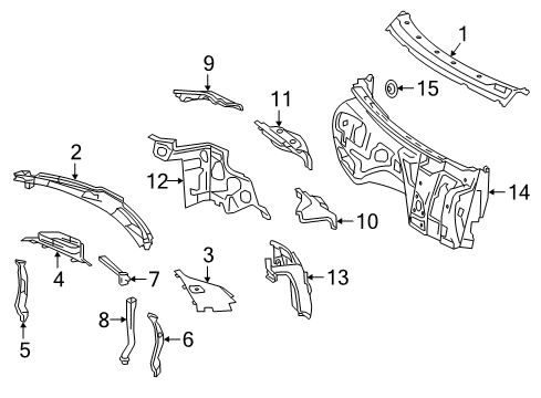 2018 Mercedes-Benz GLE43 AMG Cowl Diagram 2