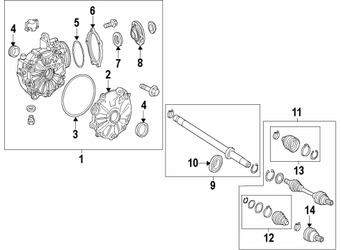 2017 Mercedes-Benz S550 Front Axle, Axle Shafts & Joints, Differential, Drive Axles, Propeller Shaft