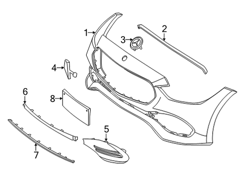 2023 Mercedes-Benz C43 AMG Bumper & Components - Front Diagram 2