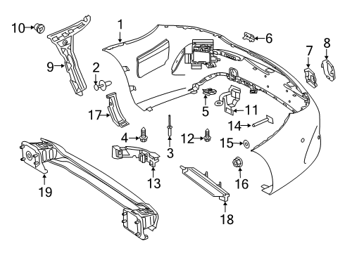 Tow Bracket Cover Diagram for 205-885-05-24-3996