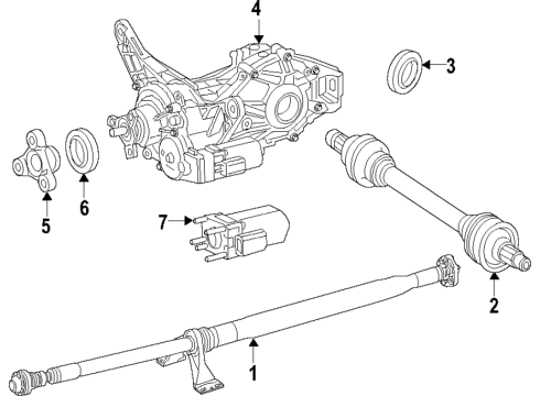 2022 Mercedes-Benz A220 Rear Axle, Differential, Drive Axles, Propeller Shaft Diagram