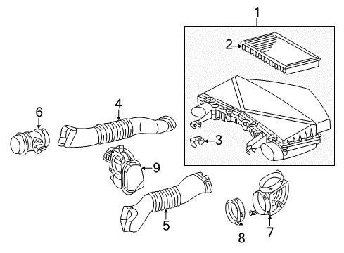 2001 Mercedes-Benz E55 AMG Air Intake Diagram