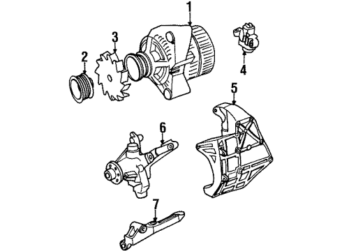 1993 Mercedes-Benz 400E Alternator Diagram 2