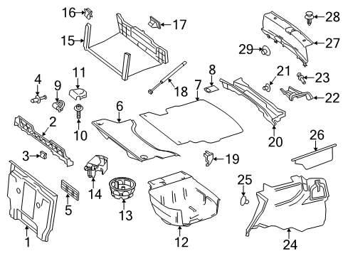 Spare Tire Panel Diagram for 207-690-56-00