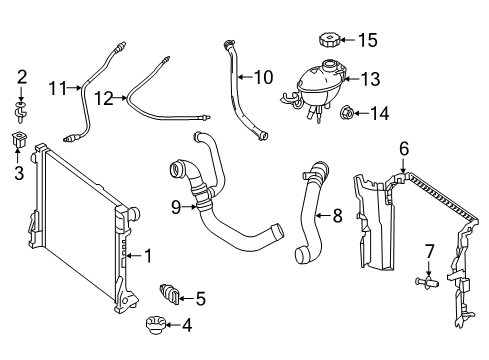 Upper Hose Diagram for 231-501-51-82