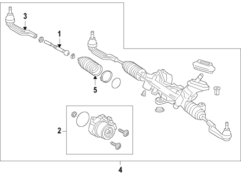 2022 Mercedes-Benz GLA35 AMG Steering Column & Wheel, Steering Gear & Linkage Diagram 3