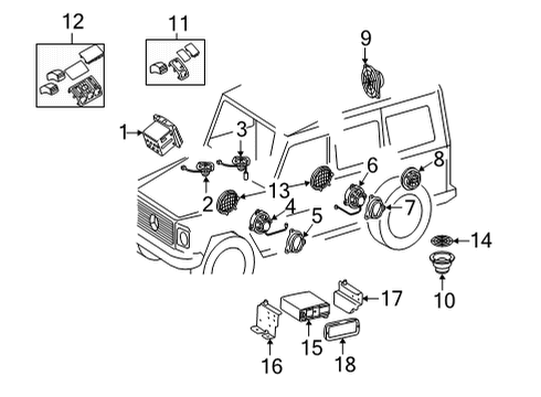 2007 Mercedes-Benz G55 AMG Sound System Diagram