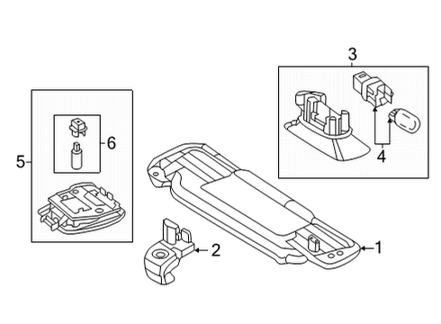 2019 Mercedes-Benz AMG GT Interior Trim - Roof Diagram 1