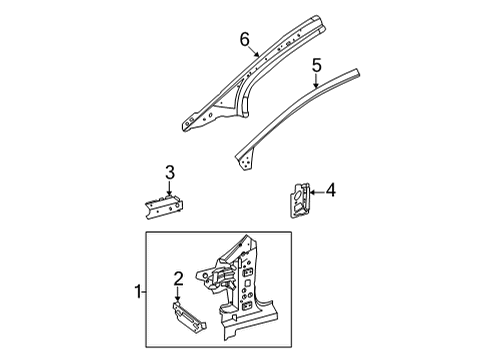 2024 Mercedes-Benz EQS 580 Hinge Pillar Diagram