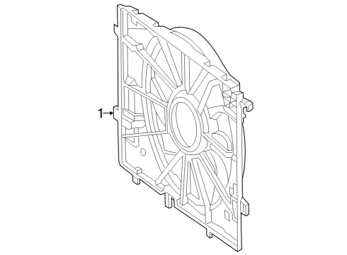 2023 Mercedes-Benz EQE 350+ SUV Cooling Fan Diagram