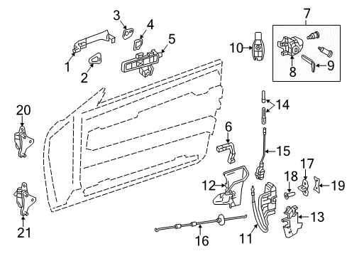 Handle Base Diagram for 204-760-27-34