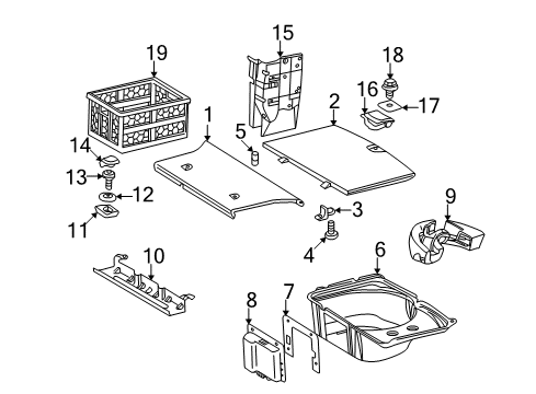 2004 Mercedes-Benz C240 Interior Trim - Rear Body Diagram 2