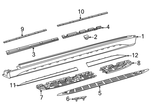 2024 Mercedes-Benz GLE53 AMG Running Board Diagram 2