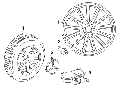 2022 Mercedes-Benz GLS63 AMG Wheels Diagram 2