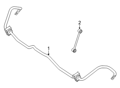 2022 Mercedes-Benz EQS AMG Stabilizer Bar & Components - Rear Diagram