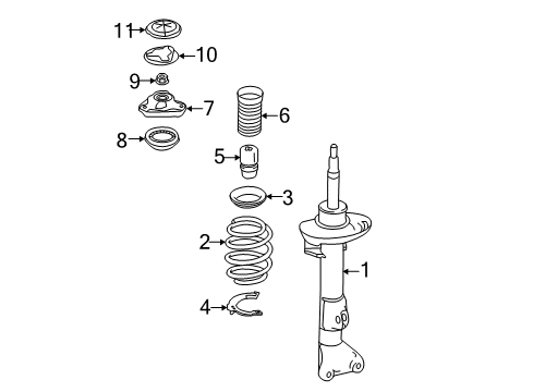 2016 Mercedes-Benz CLS400 Struts & Components - Front Diagram 2